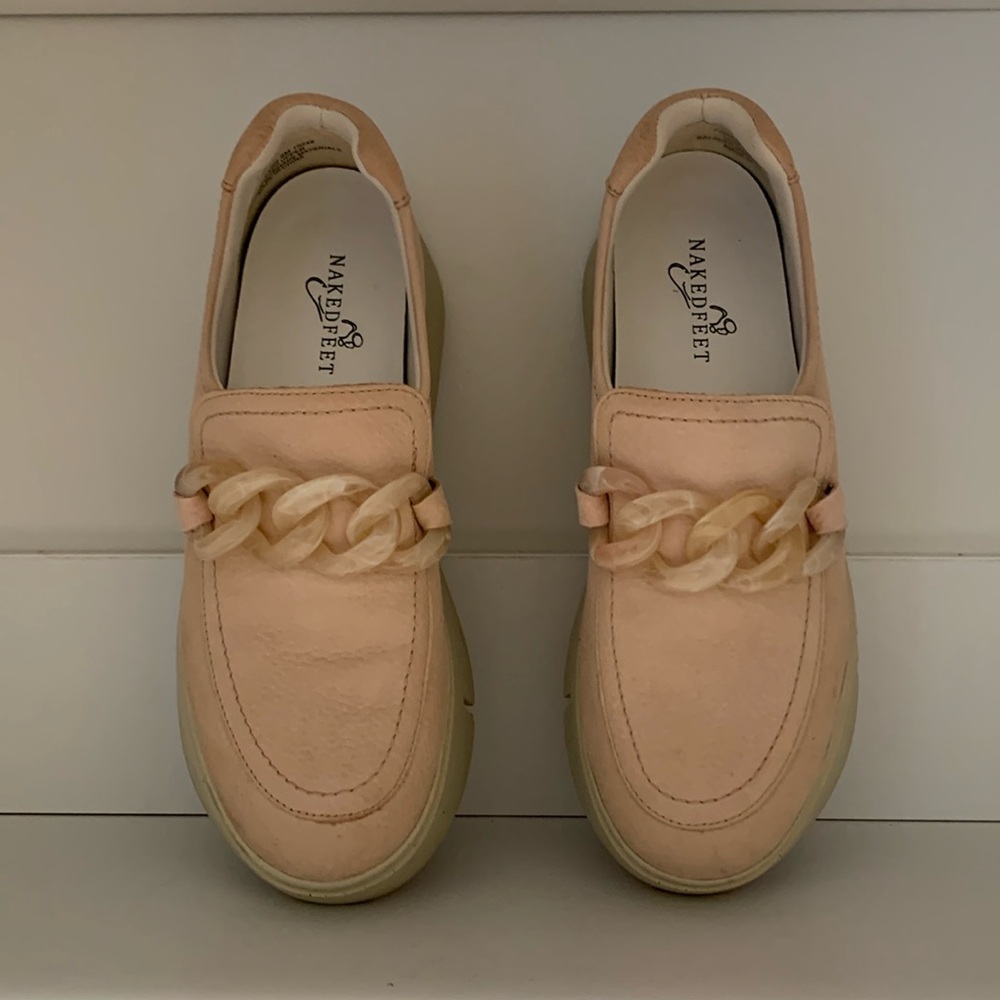 Naked Feet Princeton Platform Loafers in light pink
